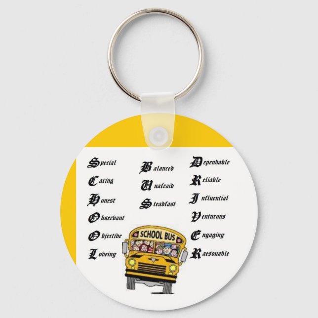 School bus driver key ring (Front)