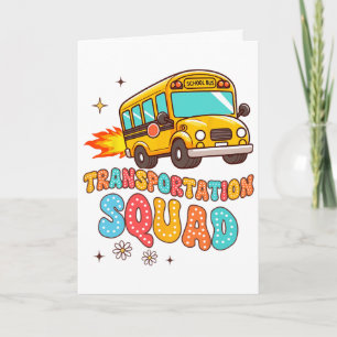 School Bus Driver Life Yellow Bus Transportation S Card