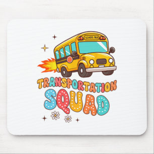 School Bus Driver Life Yellow Bus Transportation S Mouse Mat