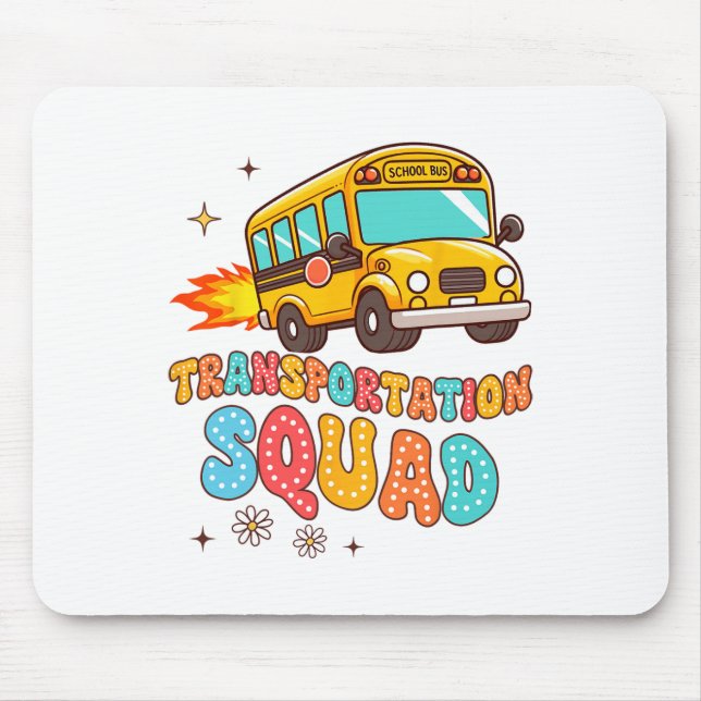 School Bus Driver Life Yellow Bus Transportation S Mouse Mat (Front)