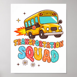 School Bus Driver Life Yellow Bus Transportation S Poster