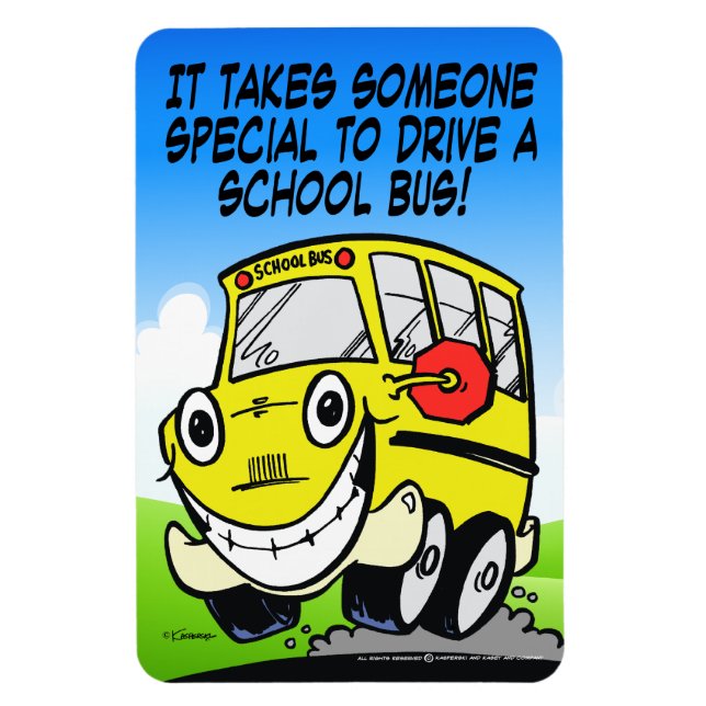 School Bus Driver Magnet (Vertical)