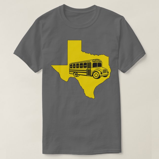 school bus driver moniter texas T-Shirt (Design Front)