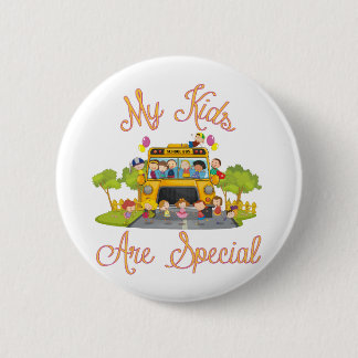 School bus driver My kids are special 6 Cm Round Badge