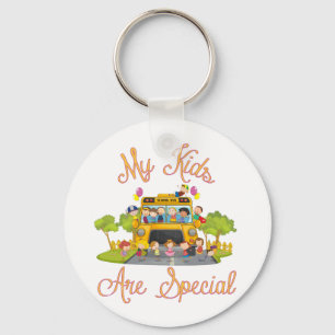 School bus driver My kids are special Key Ring