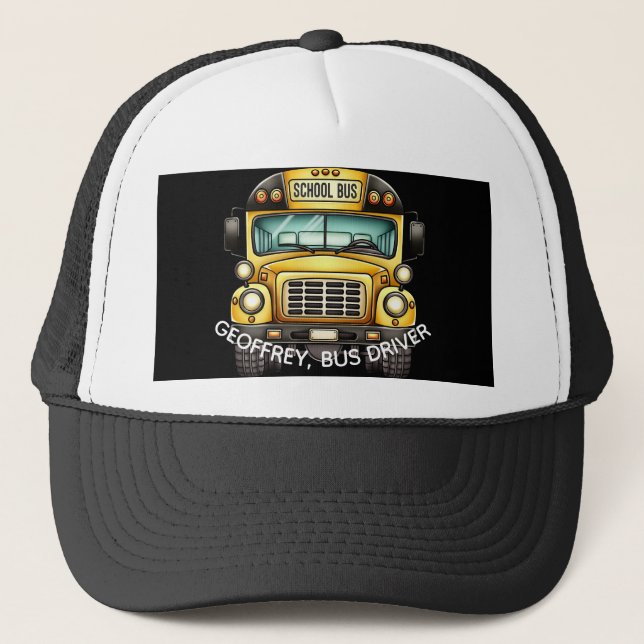 School Bus Driver. Personalised Trucker Hat (Front)