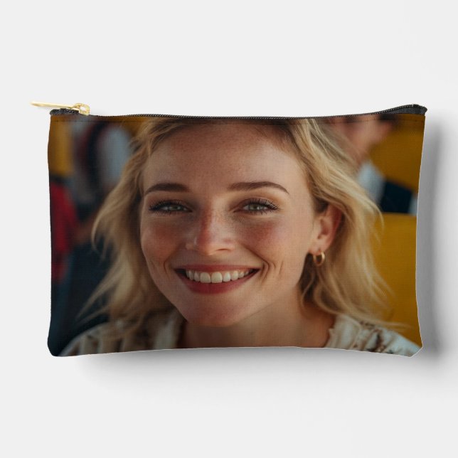 School Bus Driver Photo Customize Accessory Pouch (Front)