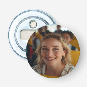School Bus Driver Photo Customize Bottle Opener