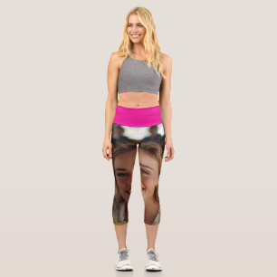 School Bus Driver Photo Customize Capri Leggings