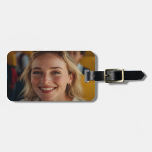 School Bus Driver Photo Customize Luggage Tag