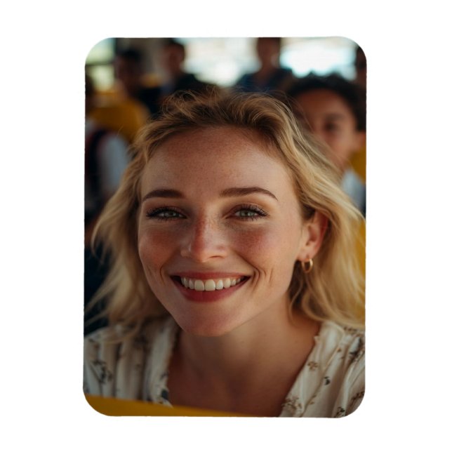 School Bus Driver Photo Customize Magnet (Vertical)