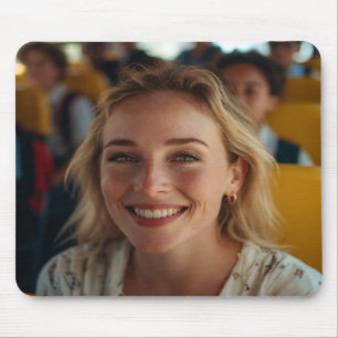 School Bus Driver Photo Customize Mouse Mat