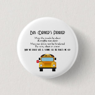 School Bus Driver Prayer 3 Cm Round Badge
