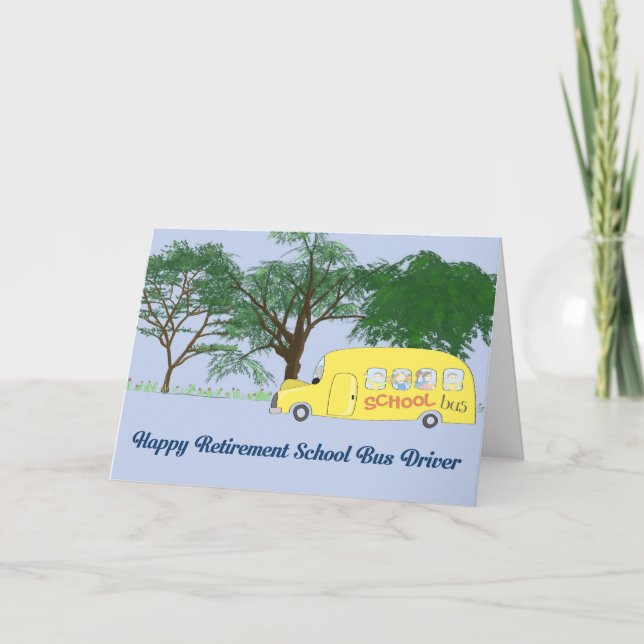 School Bus Driver Retirement Card (Front)