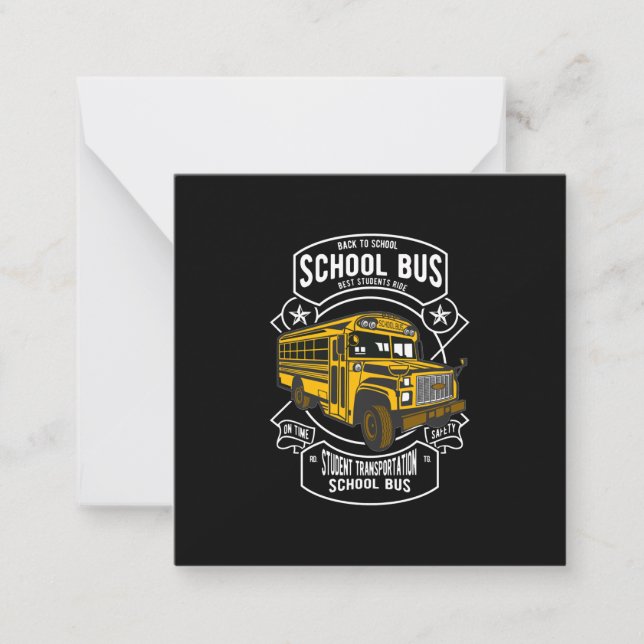 School Bus Driver Shirt Delivery Specialist Bus Card (Front)