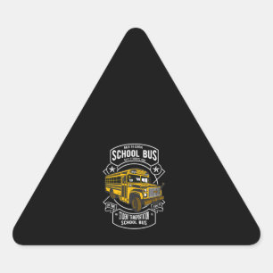 School Bus Driver Shirt Delivery Specialist Bus Triangle Sticker