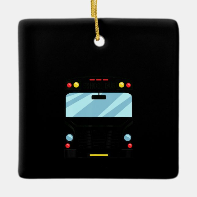 School Bus Driver Simple Halloween Costume Kids Ceramic Ornament (Front)