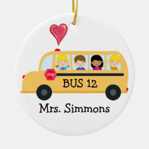 School Bus Driver - SRF Ceramic Tree Decoration