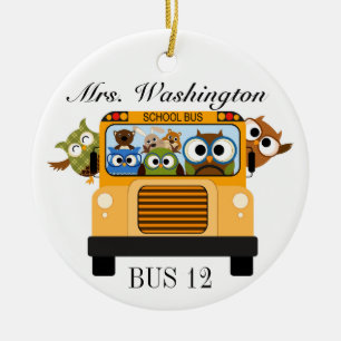 School Bus Driver - SRF Ceramic Tree Decoration