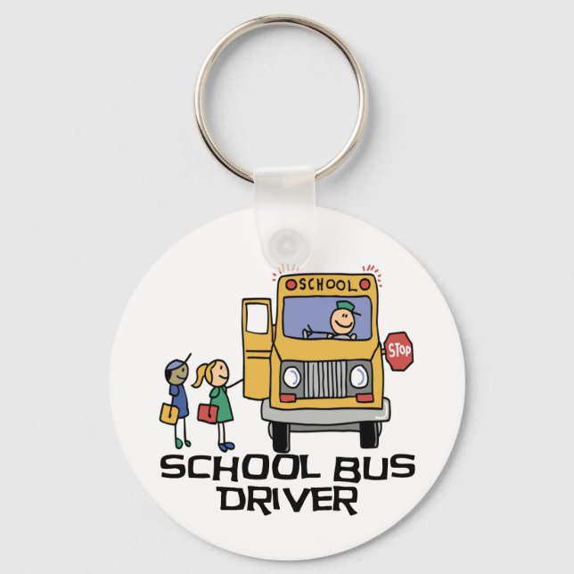 School Bus Driver T-shirts and Gifts. Key Ring (Front)