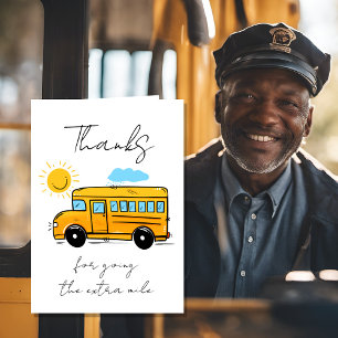 School Bus Driver Thank You Button   Bus Driver Ap Card