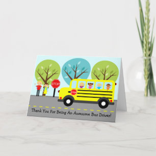 School Bus Driver Thank You Card