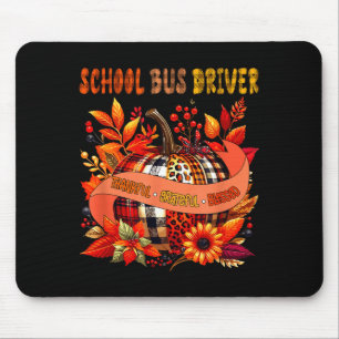 School Bus Driver Thankful Grateful Thanksgiving B Mouse Mat