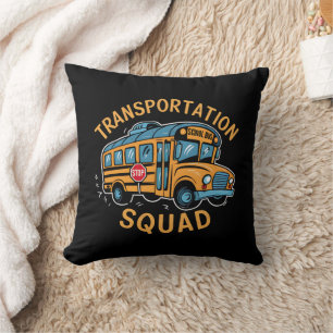 School Bus Driver Transportation Squad Cushion