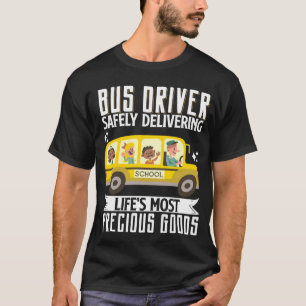 School Bus Driver Vintage Bus Driver Safely Delive T-Shirt