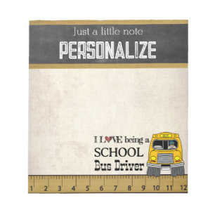 School Bus Driver   Vintage Style  Notepad