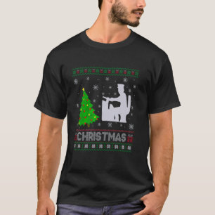 School Bus Driver Xmas Tree Lighting Ugly Christma T-Shirt