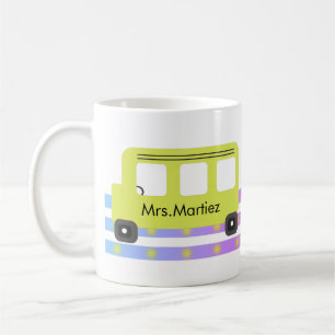 School Bus Driver Yellow Bus Lights Coffee Mug