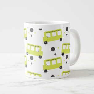 School Bus Driver Yellow Confetti Educational Large Coffee Mug