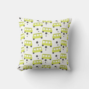School Bus Driver Yellow Confetti Teacher Cushion