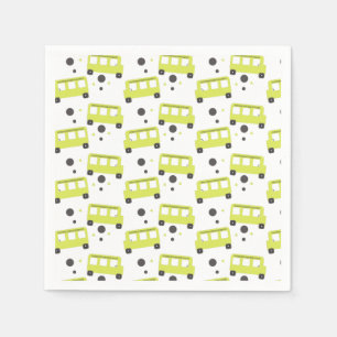 School Bus Driver Yellow Confetti Teacher Napkin