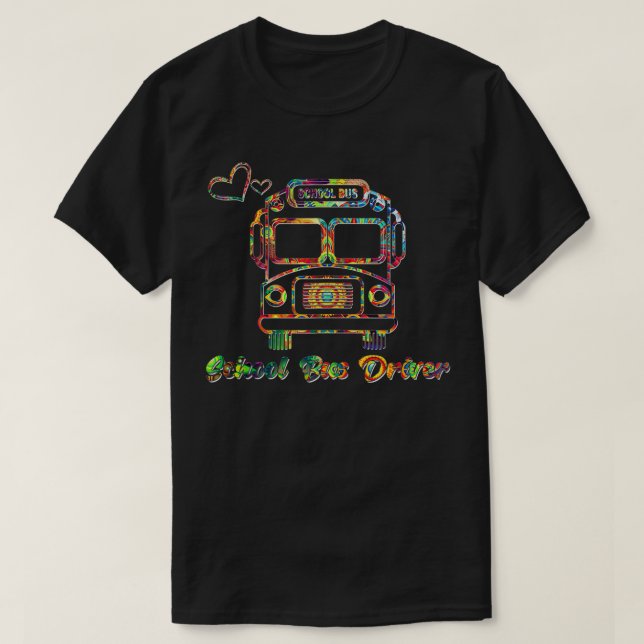 School Bus Driver Yellow Speed Students Service Ti T-Shirt (Design Front)
