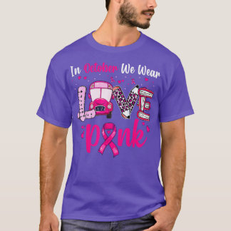 School Bus Drivers We Wear Pink Breast Cancer Awar T-Shirt
