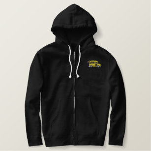 School Bus Embroidered Hoodie