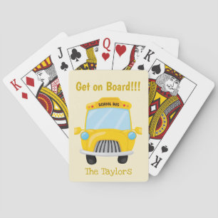 School Bus Get on Board Playing Cards