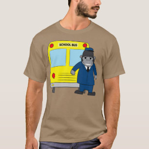 School Bus Gorilla Bus Driver Classic TShirt