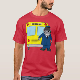 School Bus Gorilla Bus Driver T-Shirt