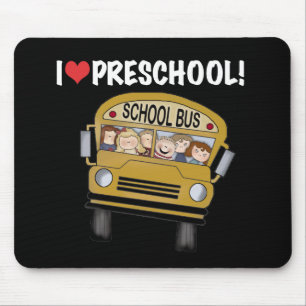School Bus I Love Preschool Mouse Mat