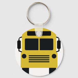 school bus icon key ring