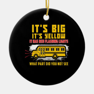 School Bus It Is Big Ceramic Tree Decoration