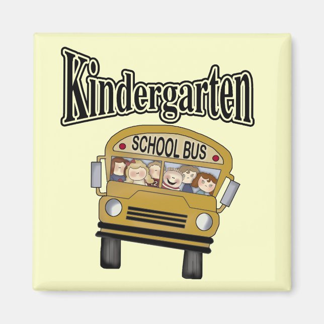 School Bus Kindergarten Tshirts and Gifts Magnet (Front)
