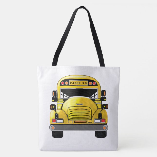 School Bus Large Tote Bag (Front)