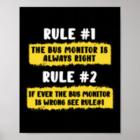 School Bus Monitor Rules
