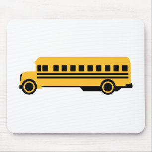 School bus mouse mat