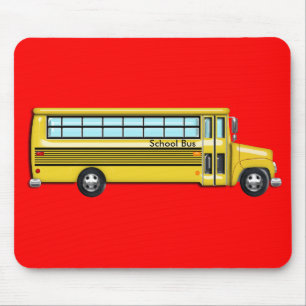School Bus Mouse Mat