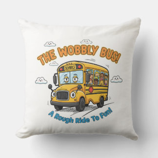 School Bus Nursery Decor-The Wobbly Bus Cushion